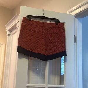 Ann Taylor Shorts, Red, Navy, White, Polyester, Size 10